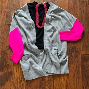 Long sweater with a drop shoulder